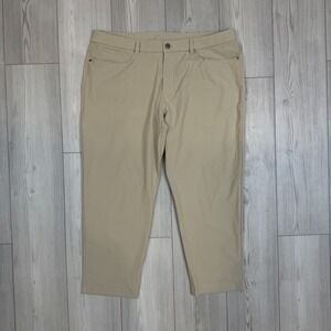 Lululemon Men's ABC Classic Fit Pant Warpstreme LM5AQGS Size 38 x 28 Beige Khaki